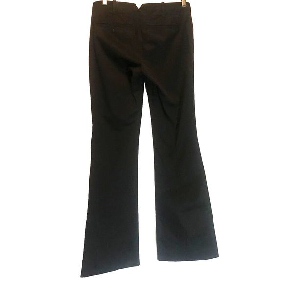 Club Monaco Cotton Black  Solid Wide Leg Career Dress Trousers Pants size 0 - Picture 3 of 7
